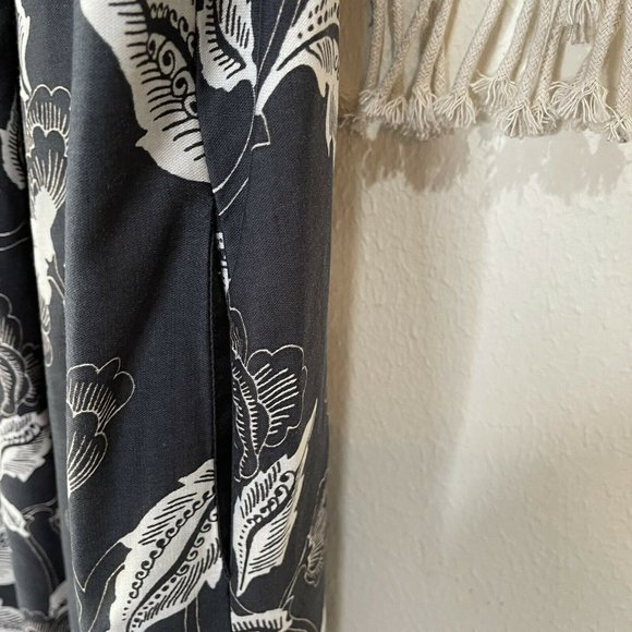 Anthropologie Floreat Soha Black and White Floral Maxi Dress Size Small S - Picture 5 of 8